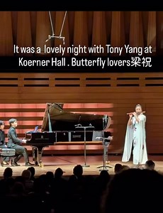 It was a wonderful night with Tony Yang and Cynthia Qin . Congratulations to Tony on his amazing performance.#Piano #dizi #concert | Dora Wang