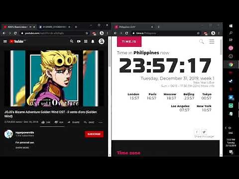 Perfectly timing Giorno's theme on 12am New Year's day