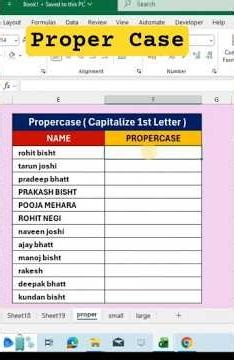 Excel Proper Case.