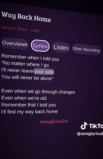 Way Back Home - Shaun: Unveiling the Lyrics