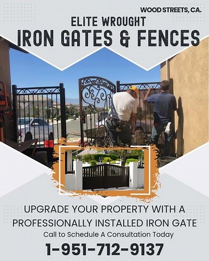 Elite Wrought Iron Gates & Fencing WOOD STREETS, CA. Iron Gate Installations