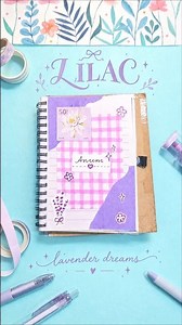 Lilac Purple Journal 💜✨ | Aesthetic Journal Ideas #shorts
