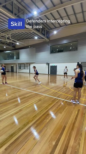 Episode 4 | coaching a skill • Defenders going for an intercept • This drill will help your players intercept the ball, by learning to anticipate the pass, work on their timing on the drive for the intercept and defenders communicating with each other. To make it easier move the stationary passers closer together, to make it harder move them further apart. #netball #skill #netballtok #training #ballskills #team