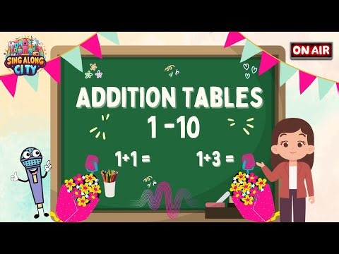 Learn to add from 1 to 10 ! | Learn and sing the addition tables from 1 to 10 !