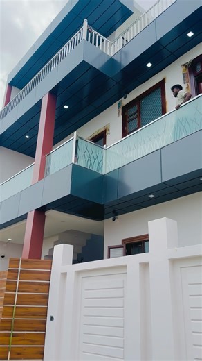 Front elevation design, designing glass railing