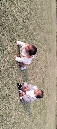 Twin baby enjoying sunny day in the park #babyshorts #twinbaby #babyvideos