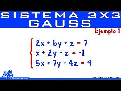 Solution of a 3x3 system using the Gauss method | Example 1