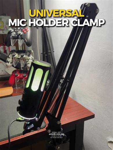 UNIVERSAL MIC HOLDER FOR SMOOTH SETUP 🎤 No more shaky stands or awkward angles. Clamp it. Lock it. Create like a pro. universal mic clamp microphone holder desk mic stand mic arm clamp streaming mic setup podcast mic holder adjustable mic clamp content creator gear #microphoneclamp #micsetup #streaminggear #podcastsetup #micstand