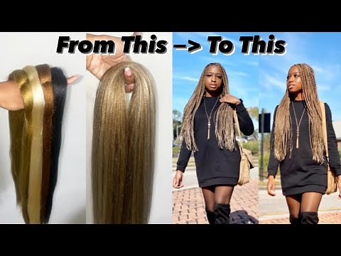 CUSTOM COLOR BRAIDING HAIR BLEND & BOX BRAID TUTORIAL