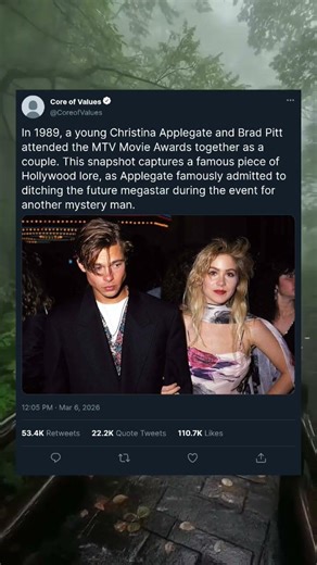 The 1989 MTV Awards Moment Everyone Remembers – Christina Applegate #ChristinaApplegate #BradPitt