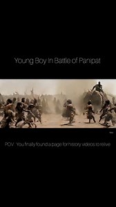 Battlefield of Panipat from a young boys perspective. #panipat #maratha #mughal #war #1526 #boy #scared #war #battlefield #shield #panic t#elephants #sword | historyvideo.ai