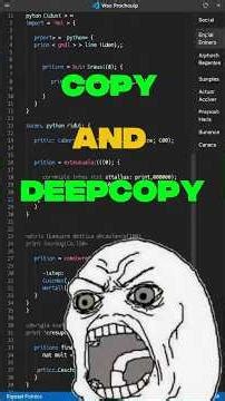 Разница copy() и deepcopy() #python #coding #programming #android #vscode #javascript