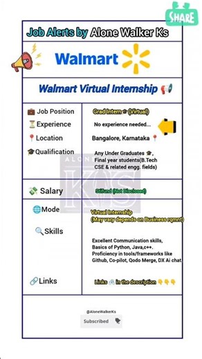 Walmart Virtual Internship 📢 | Students Apply Now 👇👇👇