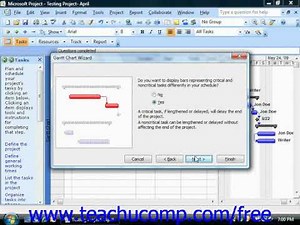 Project Tutorial The Gantt Chart Wizard Microsoft Training Lesson 7.2