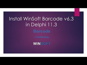 Install WinSoft Barcode v6.3 in Delphi 11.3