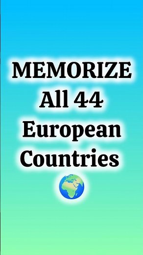 Memorize all 44 European Countries📍 #education #europe #geography