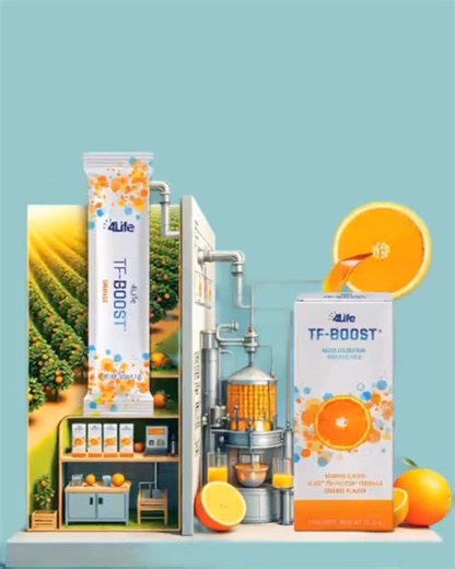 Your daily defense hydration hero 🧡 TF-Boost delivers a powerful mix of immune-boosting nutrients including 1000mg 4Life Transfer Factor and 1000 mg Vitamin C and electrolytes to keep your body balanced, hydrated, and strong from within. 🛡️Immune-boosting power ingredients 💧Electrolytes for hydration ✨ Delicious orange flavor = instant pick-me-up! Be ready to take on the day 💪🍊 | 4Life Malaysia
