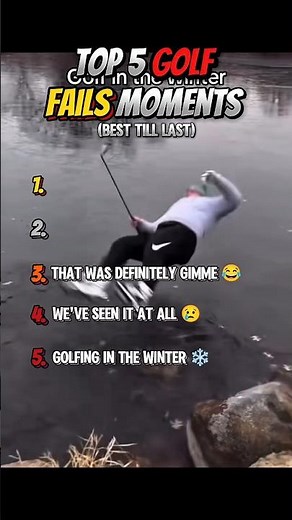 Top 5 Golf Fails Moments 😂 | Funny Golf Bloopers You Must See! #Shorts #funny #hilariousfails