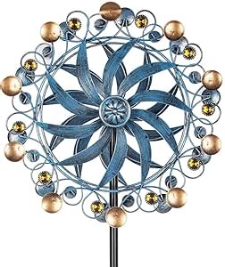 Amazon.com: Stargarden Wind Spinner, Retro Wind Spinner Outdoor Metal Pinwheels, 63 * 13 Inch Kinetic Windmill for Yard and Garden Decor : Toys & Games
