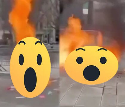 Holy Crap: New Angles Surfaces Of Man Lighting Himself On Fire Outside Courthouse During Donald Trump's 'Hush Money' Trial!