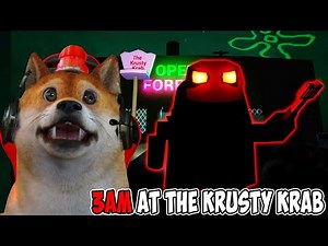 HANTU PENUNGGU KRUSTY KRAB!! - 3AM AT THE KRUSTY KRAB