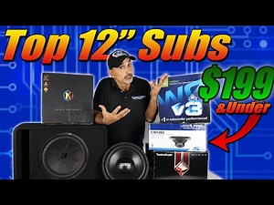 Best 12" Car Audio Subwoofer $199 or less JL Audio, Rockford Punch, Kicker, Alpine, Memphis, Sundown