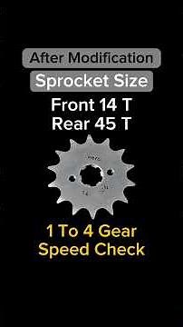 Sprocket Modification 13 vs 14 Teeth Sprocket | BEST Upgrade for Speed And Torque