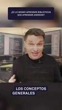 ¿Es lo mismo aprender BIBLIOTECAS que aprender ANDROID❓️