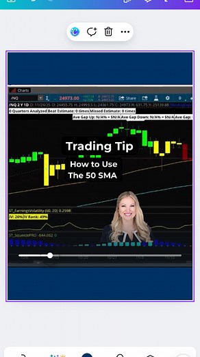 Trading Tip Monday 📈 💡 See how @traderdanielleshay618 uses the 50 SMA for trading entries 🔑 #stockmarket #trading #simplertrading | Simpler Trading