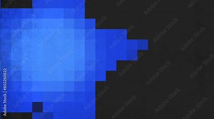 Close-up of a blue and black checkered pattern with purple squares dominating the image, while black squares add visual contrast