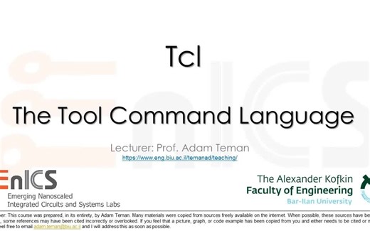 Introduction to Tcl The tool command language