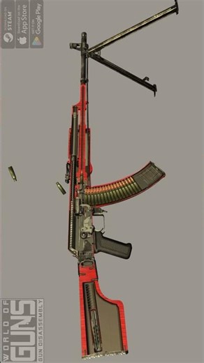 Kalashnikov Light Machine Gun in Slow Motion 💥#firearmeducation #gunmechanics #slowmotion