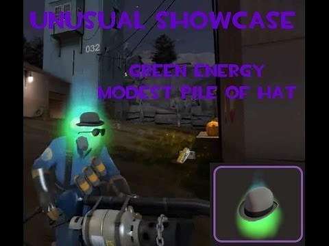 Green Energy Modest Pile of Hat - TF2 Unusual Showcase