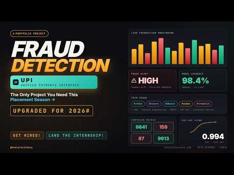 Build This UPI Fraud Detection Project & Get Hired in 2026 | End to End Data Science Portfolio!