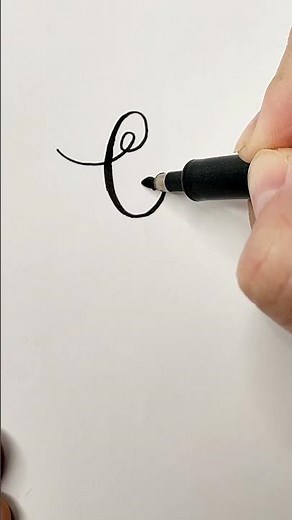 Romantic Monogram C — Heart Calligraphy Design. #short #calligraphy