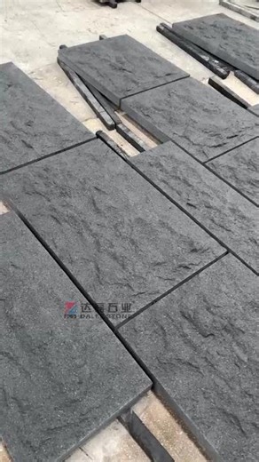 Natural Split Africa Black Granite Feature Wall Stone