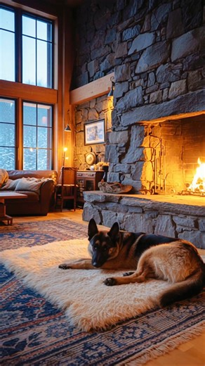 Cozy stone cottage in winter. ❄🔥❤ #cozyhome #cozy #fireplace #cozyvibes | The Cozy Nook
