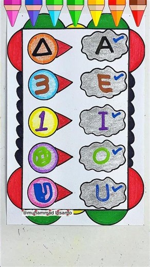 Learn Vowels with Fun Shapes! A E I O U 🎈#shorts #kidslearning
