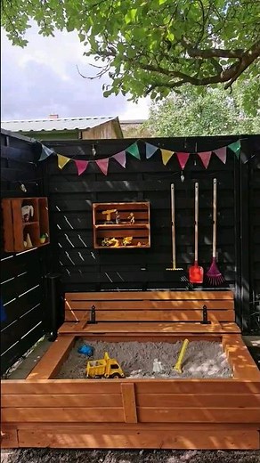 DAS hat sich gelohnt 🤩 DIY Sandkiste bauen 💪✅ #diyideas #diyideen #diy #sandkasten #sandkiste #idea