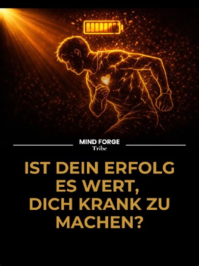 Psychologisch und neurobiologisch ist es simpel: Dein Körper ist kein unbegrenzter Rohstoff. Dauerstress hält dein Stresssystem (Cortisol, Adrenalin) permanent auf „Alarm“. Kurz funktioniert das, der Körper kompensiert. Aber langfristig zahlst du: - Schlafstörungen - Erschöpfung - Konzentrationsprobleme - emotionale Abstumpfung - körperliche Symptome Viele nennen das „Erfolg“. In Wahrheit ist es Selbstverschleiß. Die härteste Frage, die du dir stellen kannst, lautet: „Wenn ich so weitermache, wa