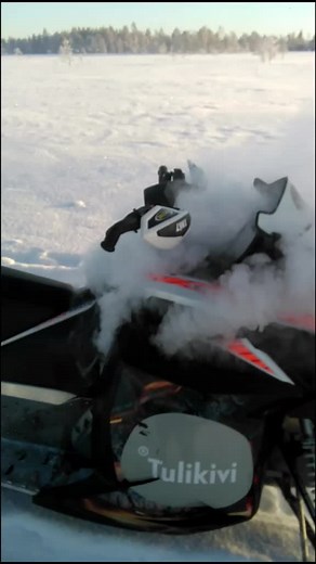 Snowmobile Suspension System Close-Up on Tulikivi Model