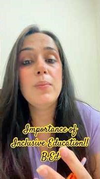 Importance of Inclusive Education Explained | B.Ed Exam Preparation l#shorts #inclusivelearning