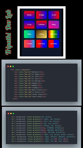 🎨 CSS Linear Gradient Examples | HTML, CSS & JavaScript #viral #2026 #lineargradient #tripathidevlab