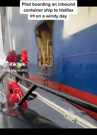 Pilot Boarding on a Windy Day in Halifax, Nova Scotia 🇨🇦