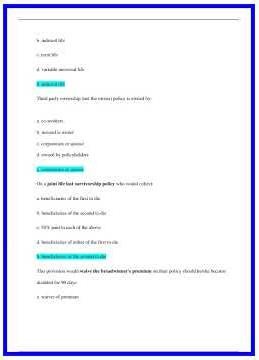 TN Life Insurance Exam Review Questions 100 Solved2422 636x882