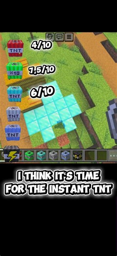 Which is the best TNT? #minecraft #tnt #experiment #tntexplosion #ice #lighting #x10 #justforyou