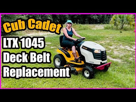 Replacing Deck Belt on Cub Cadet LTX1045 Riding Lawn Mower
