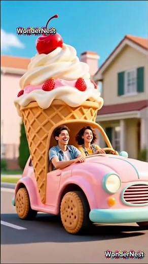 🍦🚗 The Cutest Ice Cream Car Ever! 🍒✨