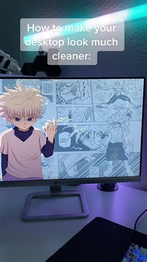 Don’t forget to follow and like❤️ . . . #desktop #taskbar #clean #tipps #gaming #setup #gamingsetup #GenshinTeleport #killuazoldyck #nicetaskbar #led #lifehack #mouse #keyboard #pc #gamingpc #cablemanagement #ps5