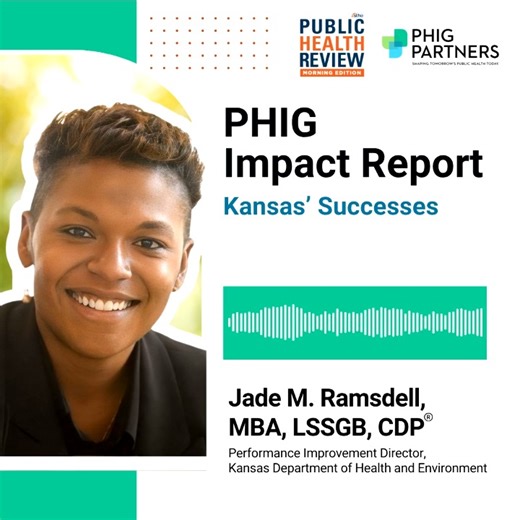 On the latest PHIG Impact Report, Jade Ramsdell, performance improvement director and project director for the Public Health Infrastructure Grant (PHIG) at the Kansas Department of Health and Environment, shares how her agency is leveraging PHIG to strengthen Kansas’s public health system by implementing programs, investing in workforce development, and building capacity to better serve communities across the state. 🎧 Listen here: https://discover.astho.org/4hKE6xf. #PHIG CDC CDC STLT Connectio